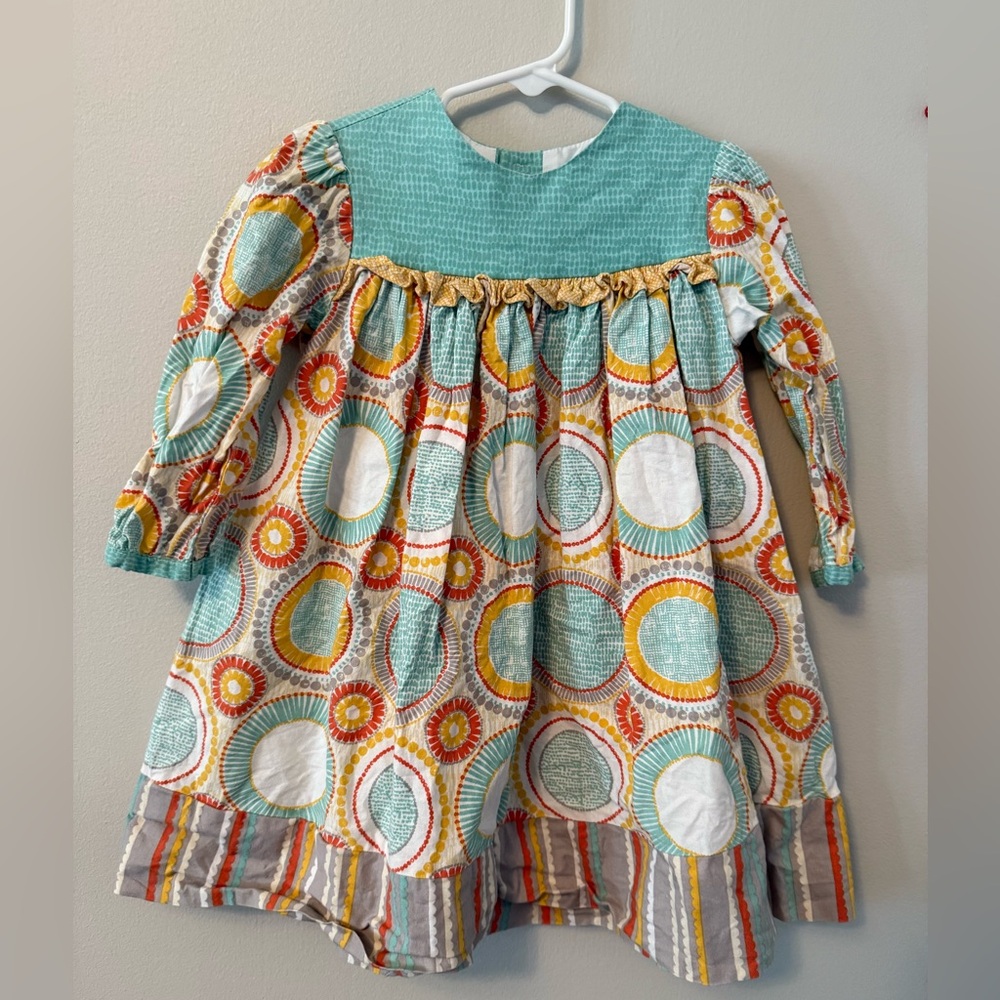 The Bailey Boys Colorful Kids Dress with Circle Pattern